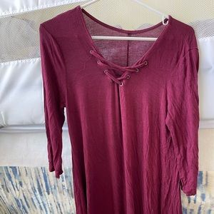 Burgundy dress